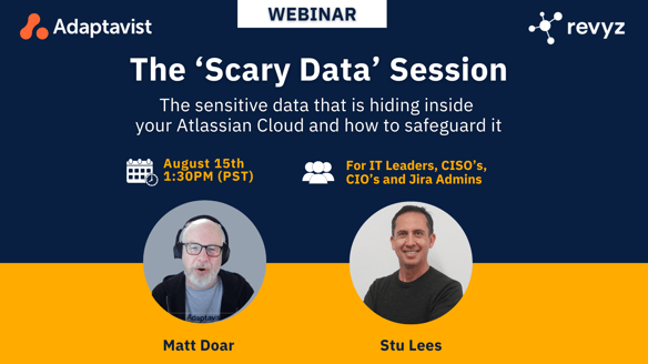 Revyz Webinar Header Adaptavist Matt Doar Scary Data